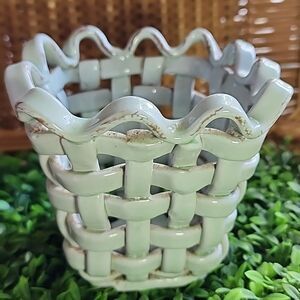 Ceramic Woven Basket For Berries or Plants